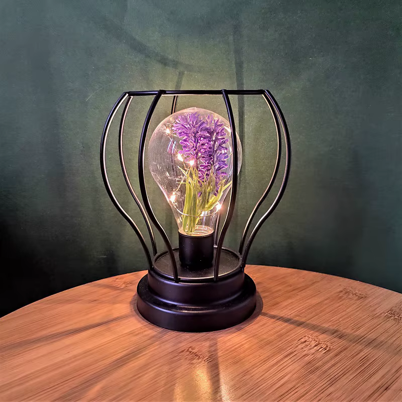 Lampe de Nuit LED à Piles de 62 Plantes Vertes