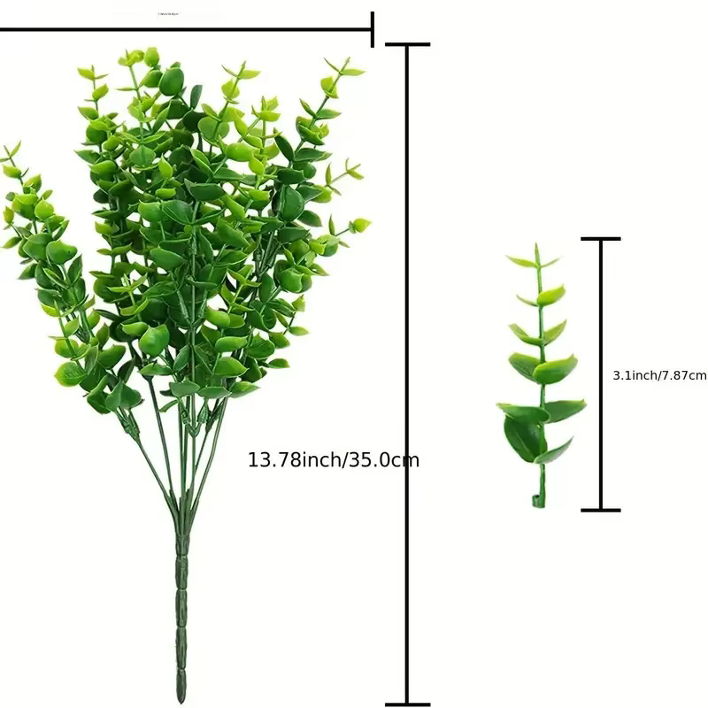 Feuilles d'eucalyptus vertes artificielles