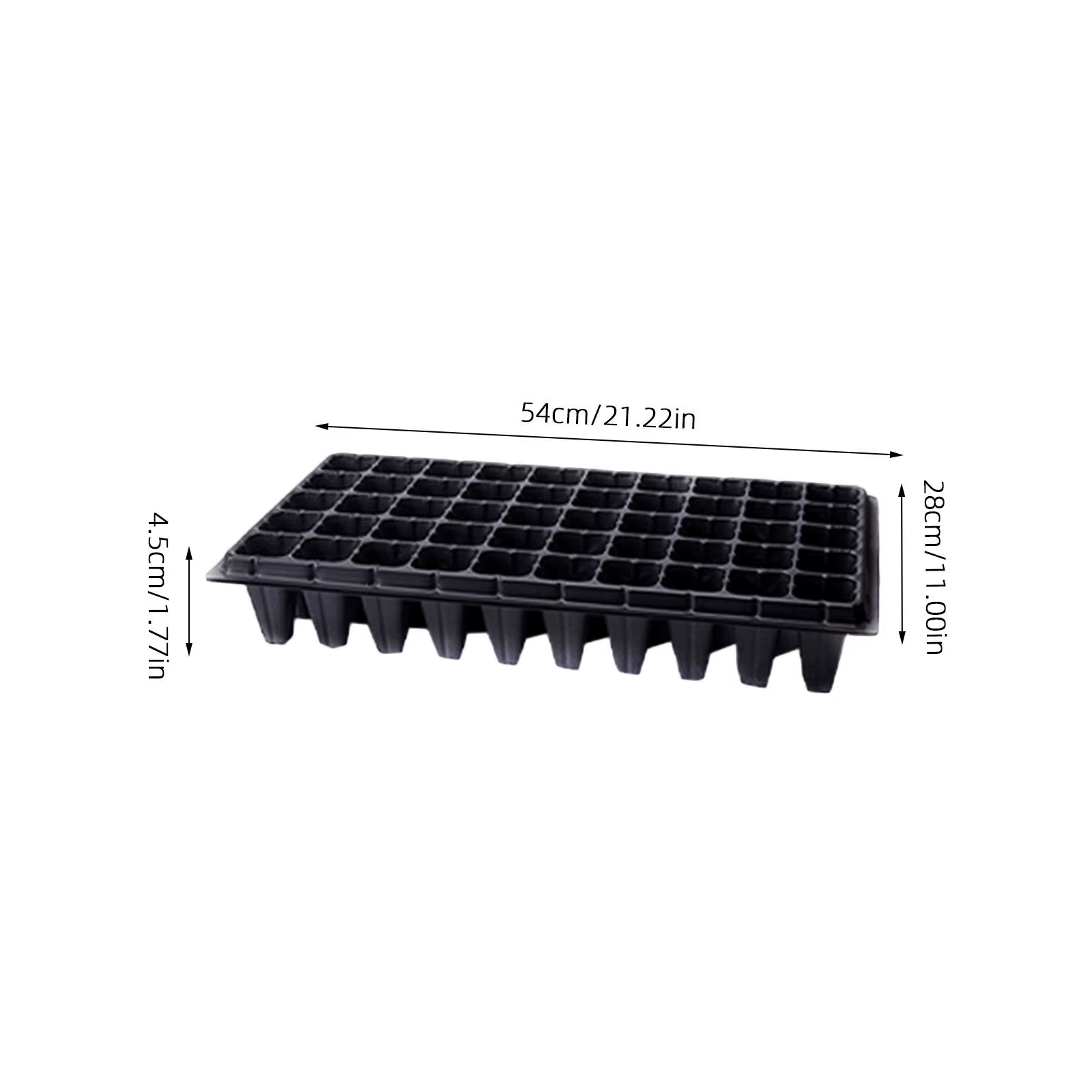 Lot de 10 plateaux de germination 50 cellules en plastique premium résistant aux fissures pour semis