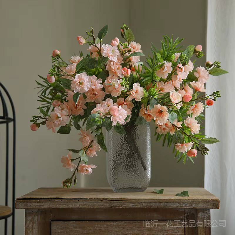 3 pièces 45cm 5 Frok camélia fleurs en soie pour la maison Table mariage décoration