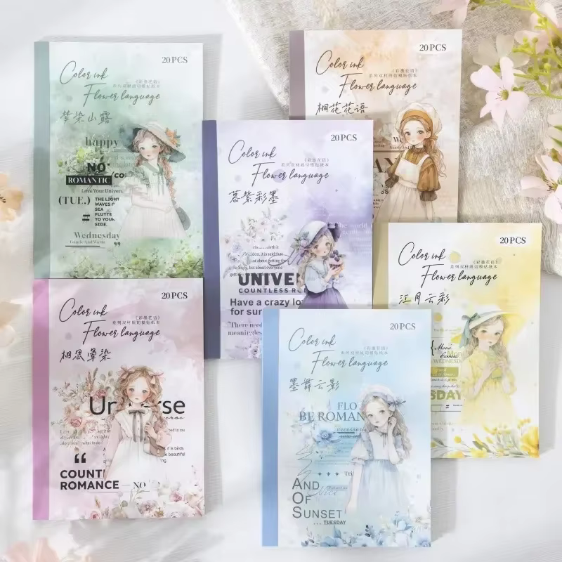 Paquet d'autocollants à motif de langue de fleur