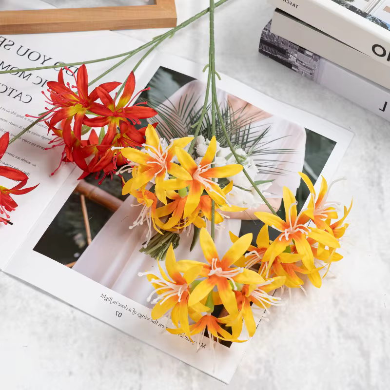 12 pièces de fleurs artificielles en soie