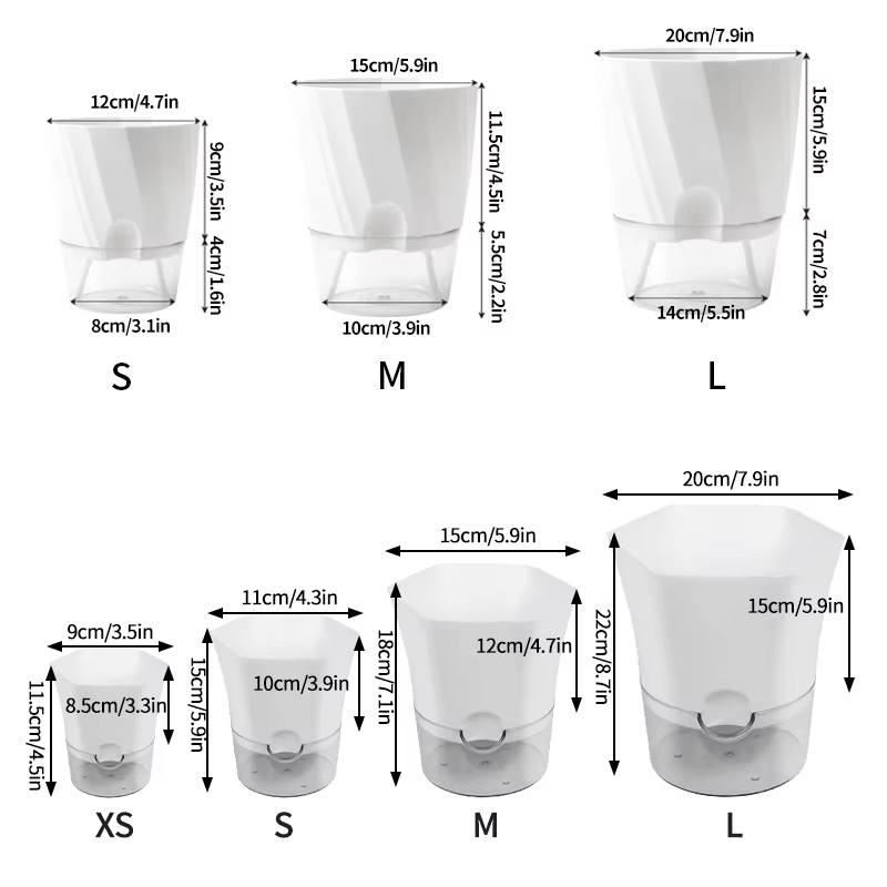 Pots de fleurs hydroponiques auto-arrosants pour plantes