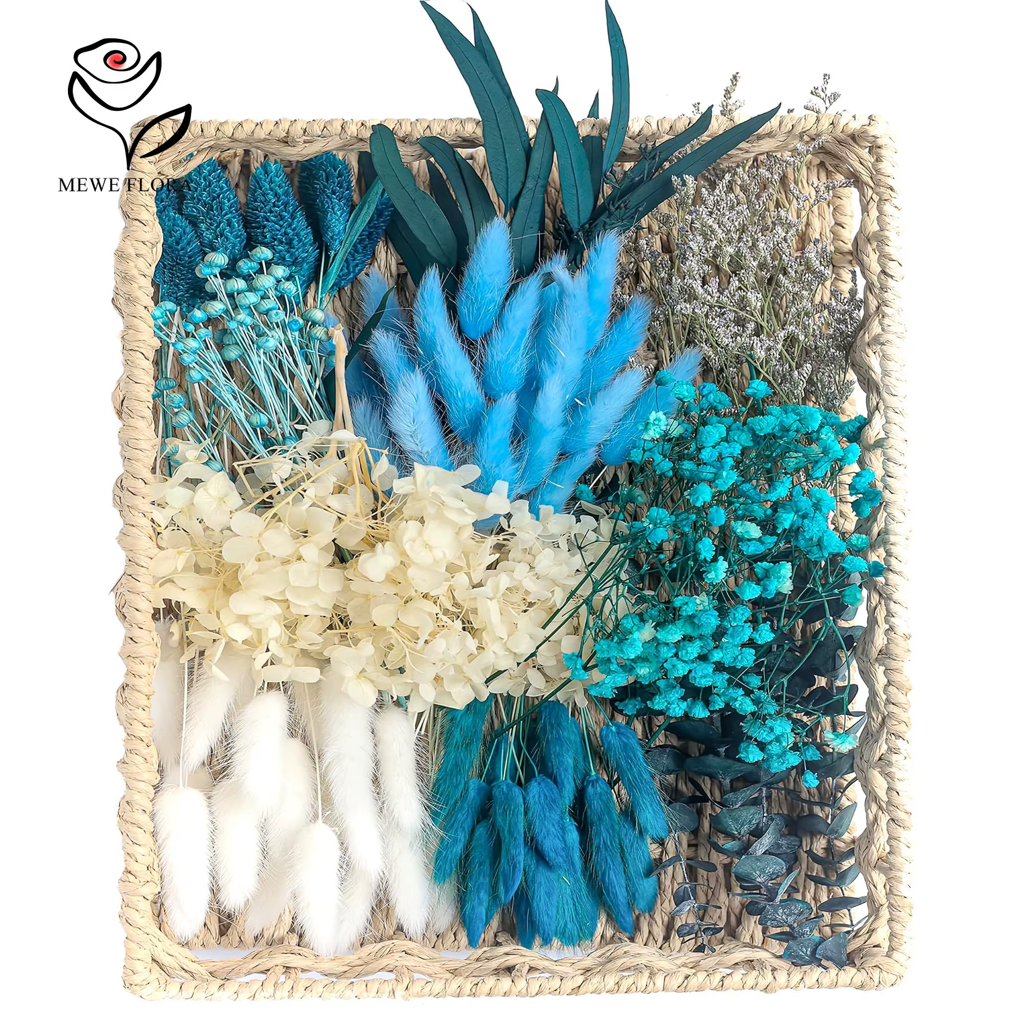 Boîte de fleurs séchées naturelles colorées mélangées