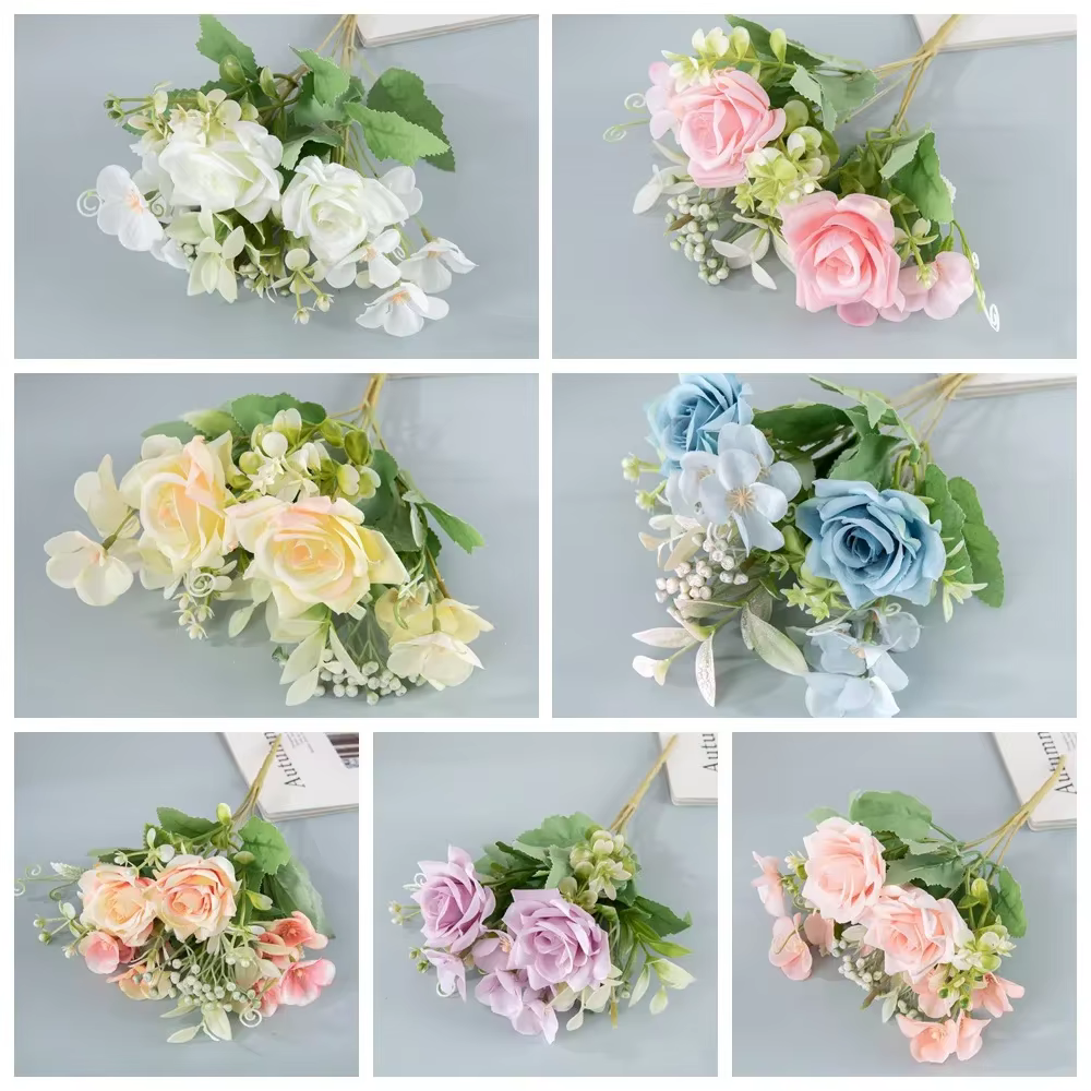 Bouquet de roses artificielles