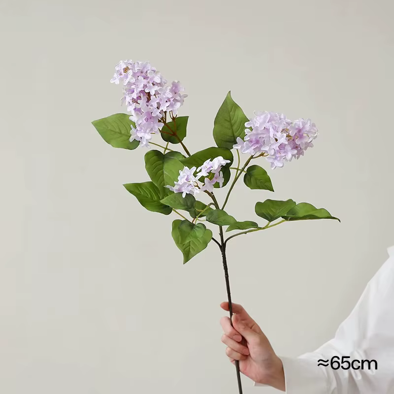 3 pièces de fleurs artificielles de lilas de printemps pour arrangement floral