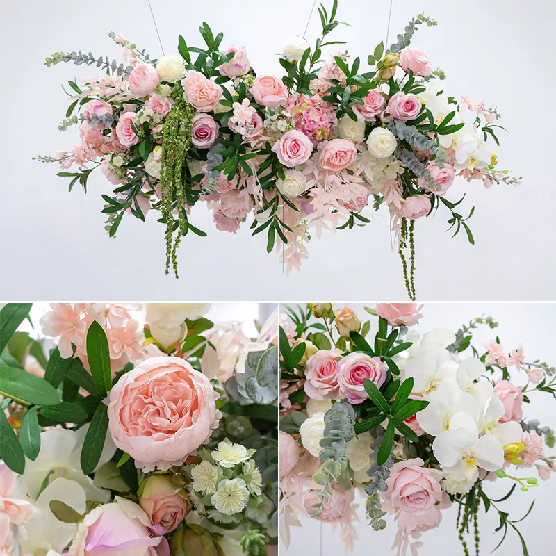 Composition florale suspendue pour plafond