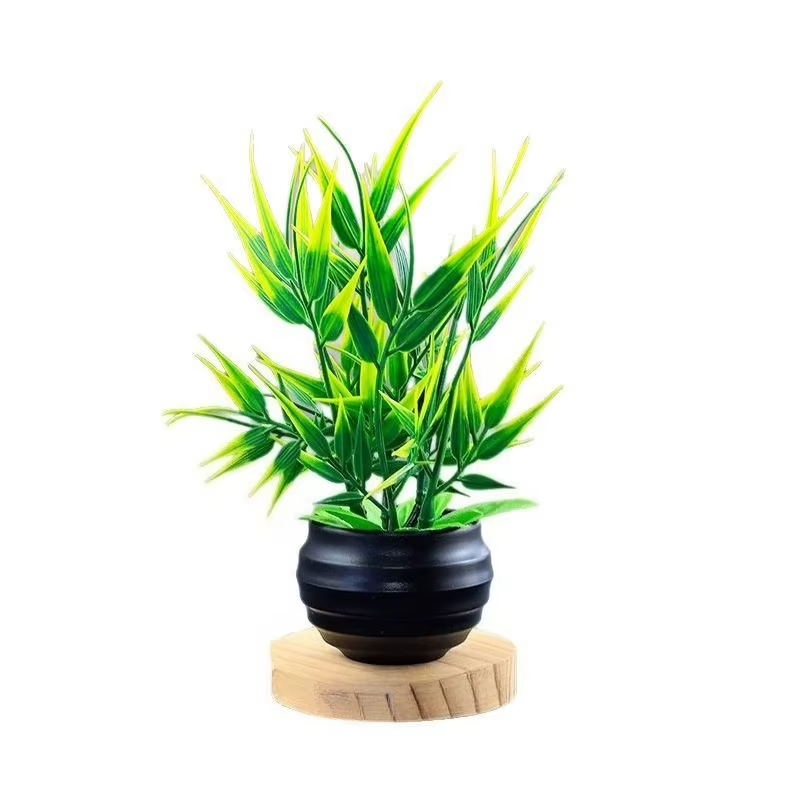 Plantes artificielles en bambou en pot