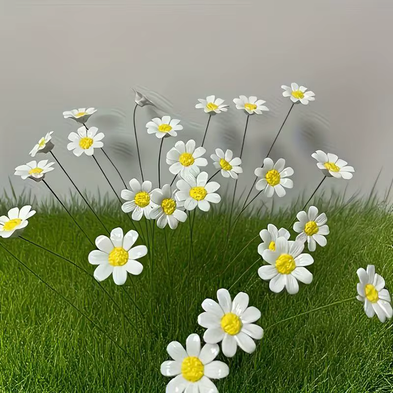 6/8/10 pièces de fleurs de marguerite en céramique