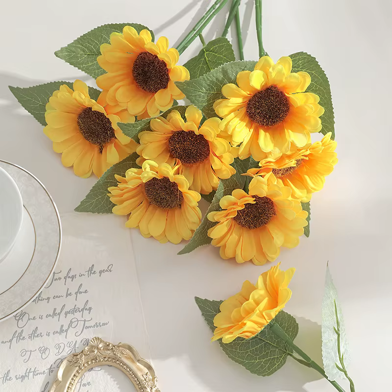 Bouquet de fleurs artificielles tournesol
