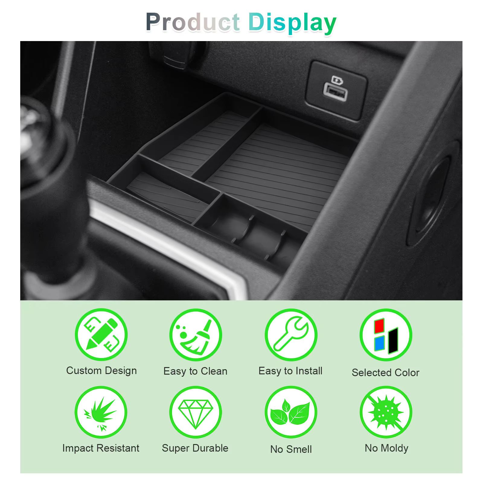 RUIYA pour Dacia Sandero 3 / Sandero Stepway III / Dacia Jogger 2021-2025 Boîte de rangement pour console centrale Auto Dacia Sandero 3 Accessoires