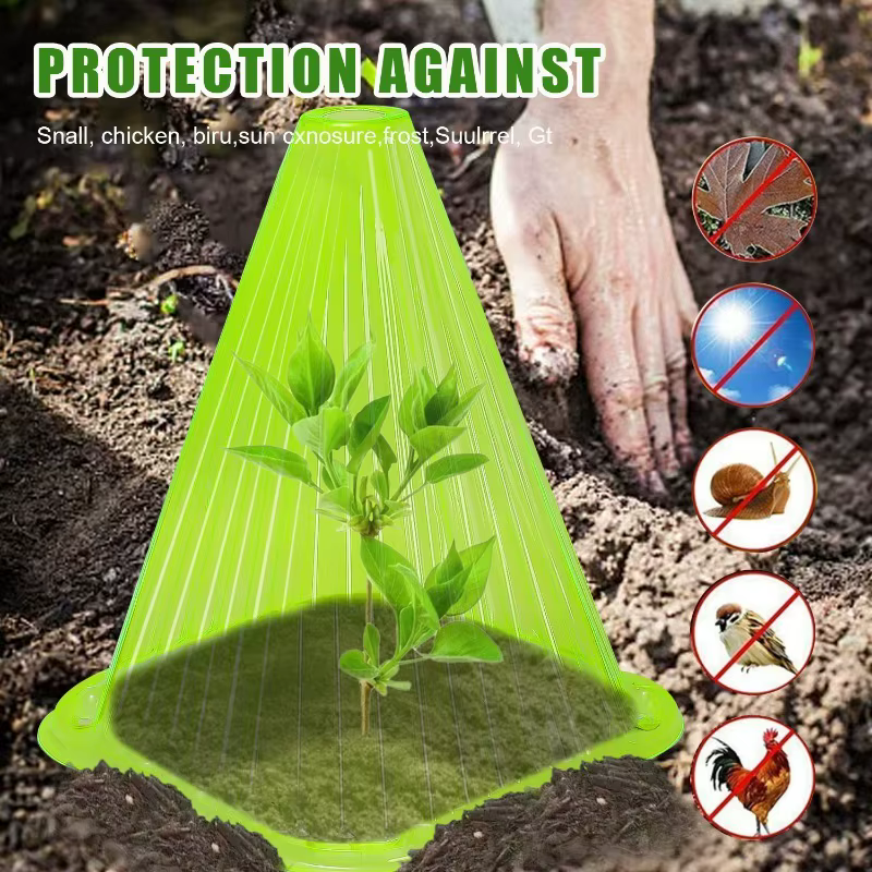Couvercles de cloche de plantes en plastique Transparent