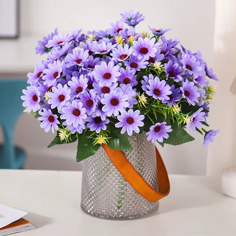 Belle marguerite en soie colorée