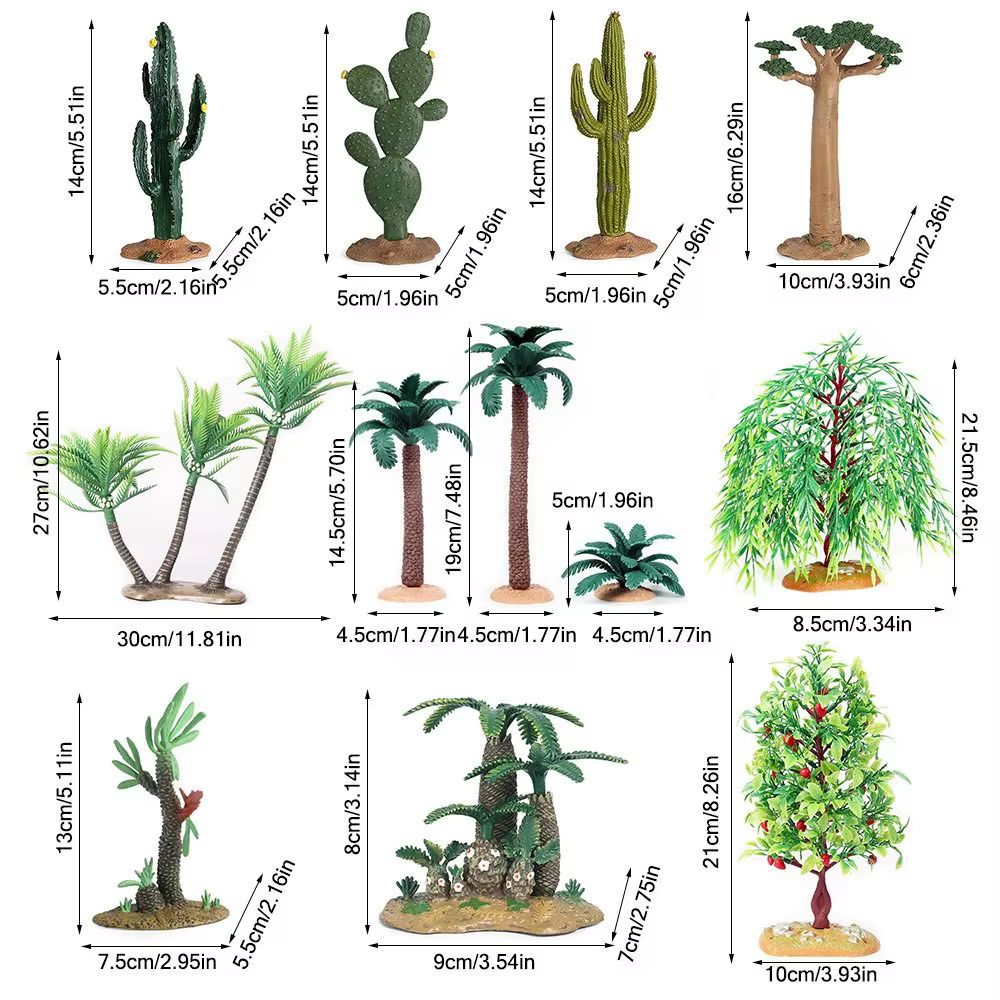 Modèles de Cactus artificiels en plastique