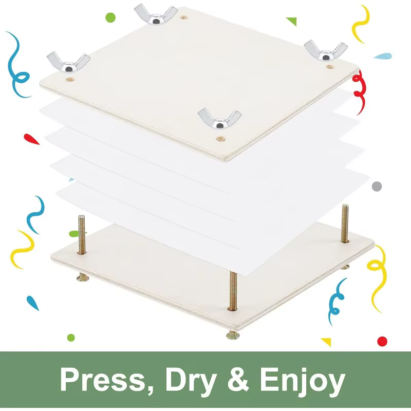 Kit de presse à fleurs en bois 4x4 pouces