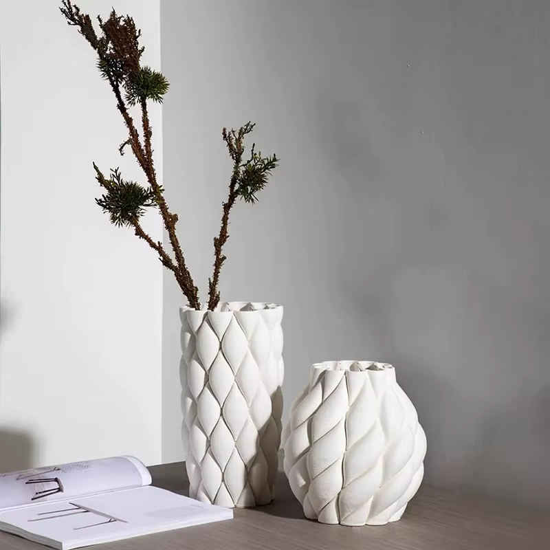 Vases en céramique décor moderne Vase à fleurs bureau