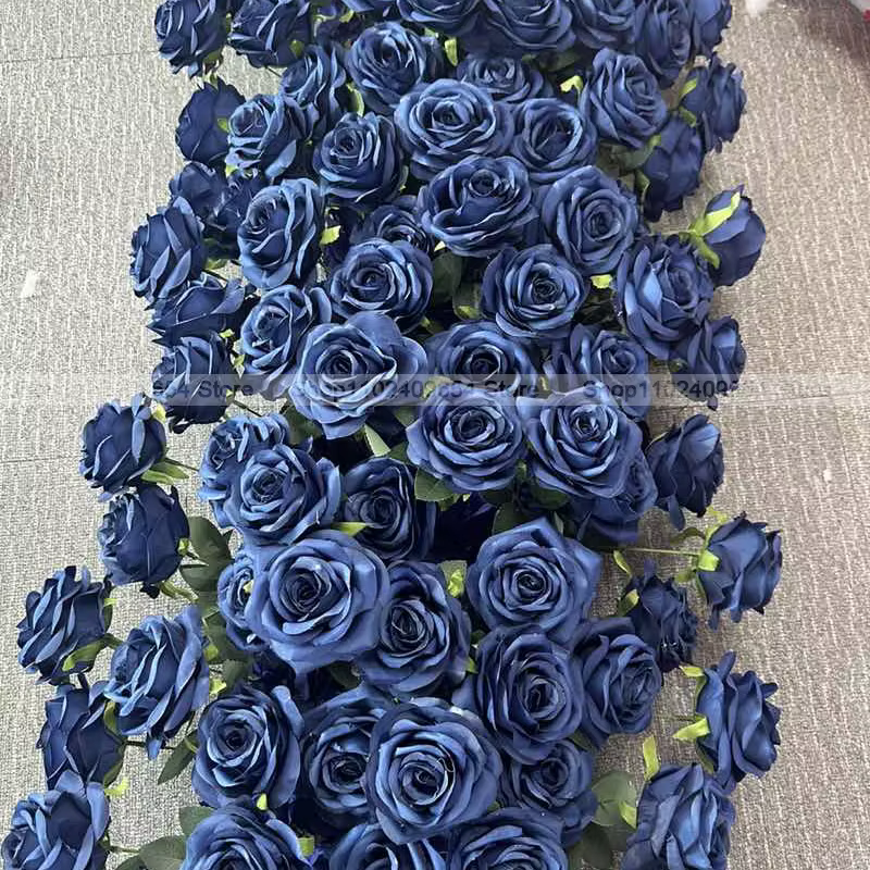 Boule de fleurs artificielle bleu marine rose et jacinthe pour décoration de mariage