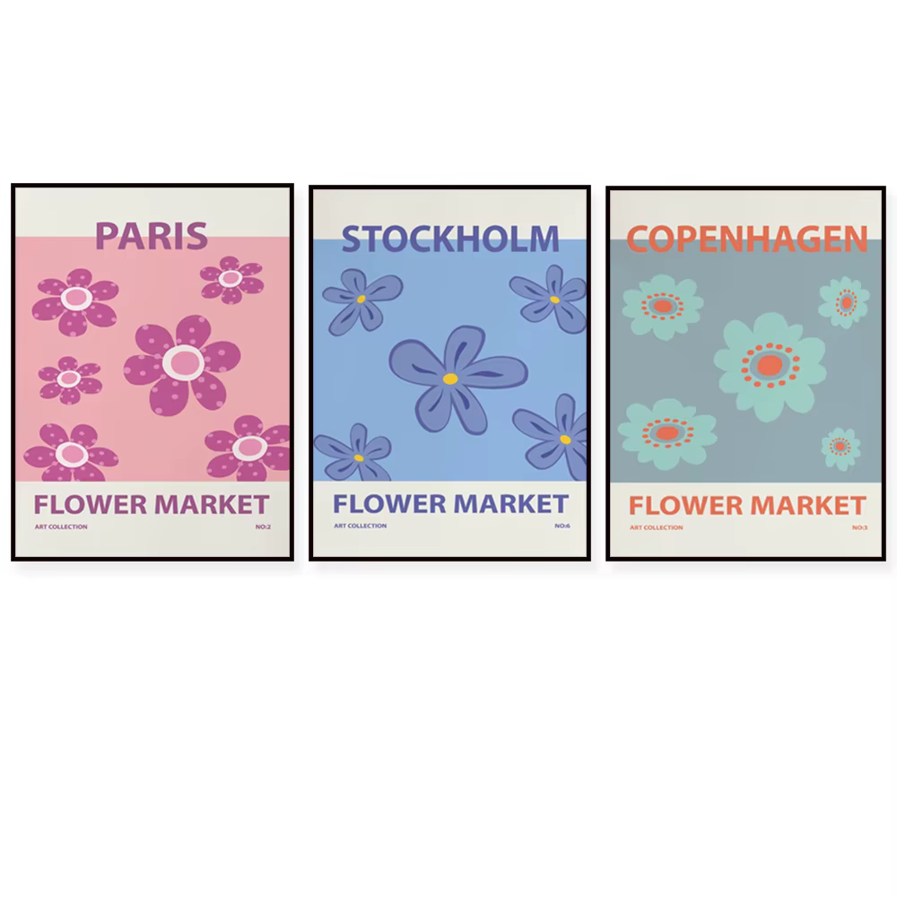 Affiche de magasin de fleurs