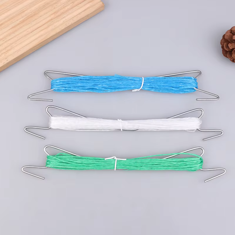 Lot de 10 crochets de fixation pour plantes avec corde de 10 m + 20