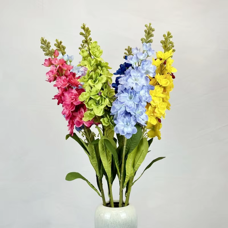 Branche de fleurs artificielles en jacinthe de verre