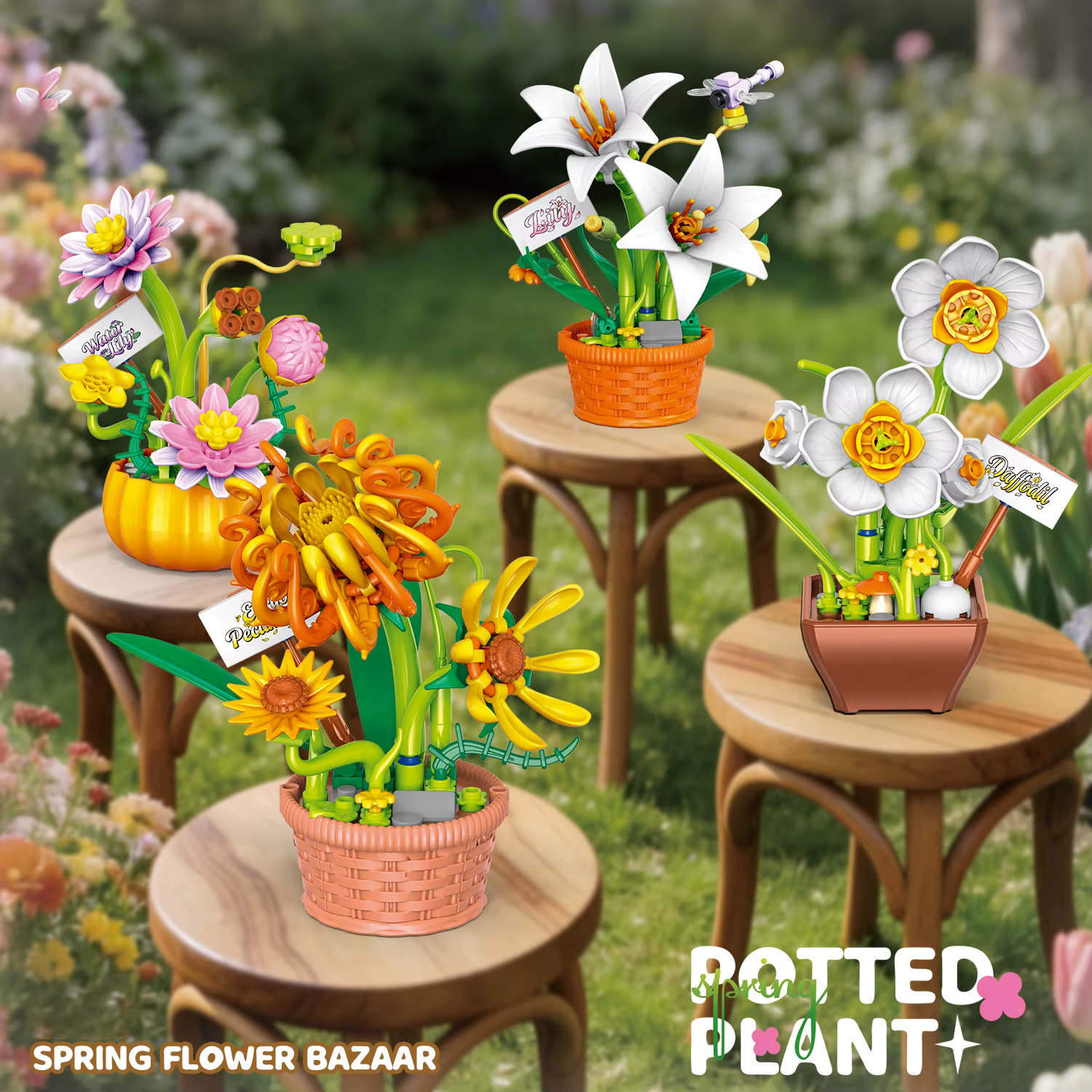 Petites plantes en pot style Ins