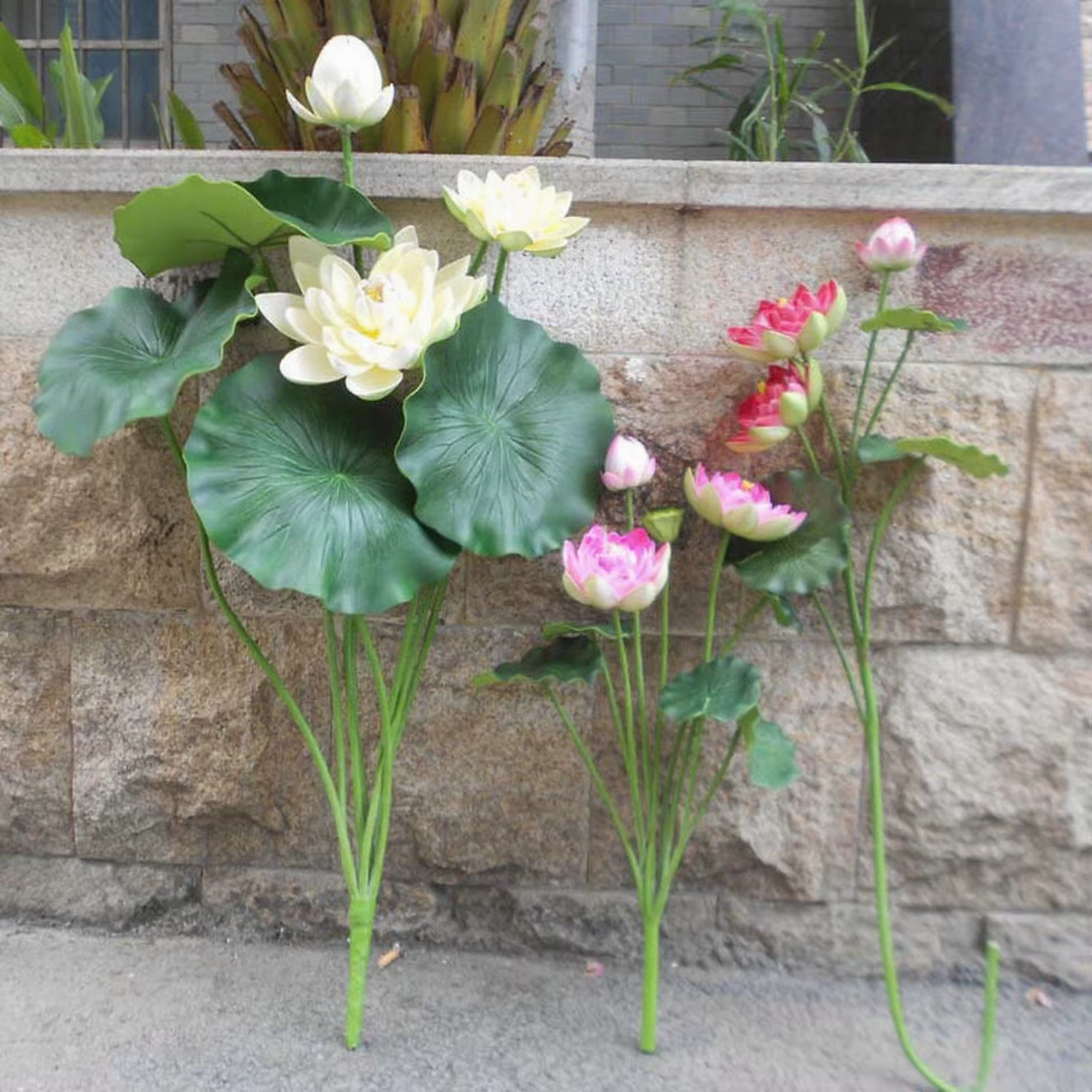 Fleurs artificielles, faux lotus