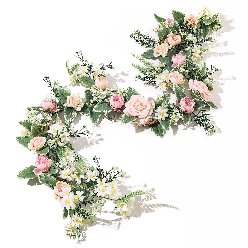 Rose artificielle fleur vigne 175cm pivoine marguerite guirlandes florales pour décor de fête de mariage centre de Table extérieur saint valentin