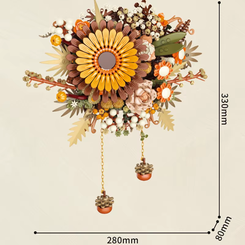 Bricolage plantes Art mur fleurs simulé tournesol salon pendentif blocs de construction modèle briques enfants ensembles jouets