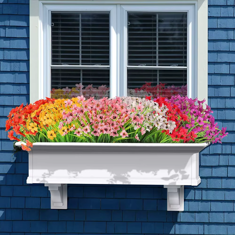 Fleurs artificielles en plastique sans décoloration
