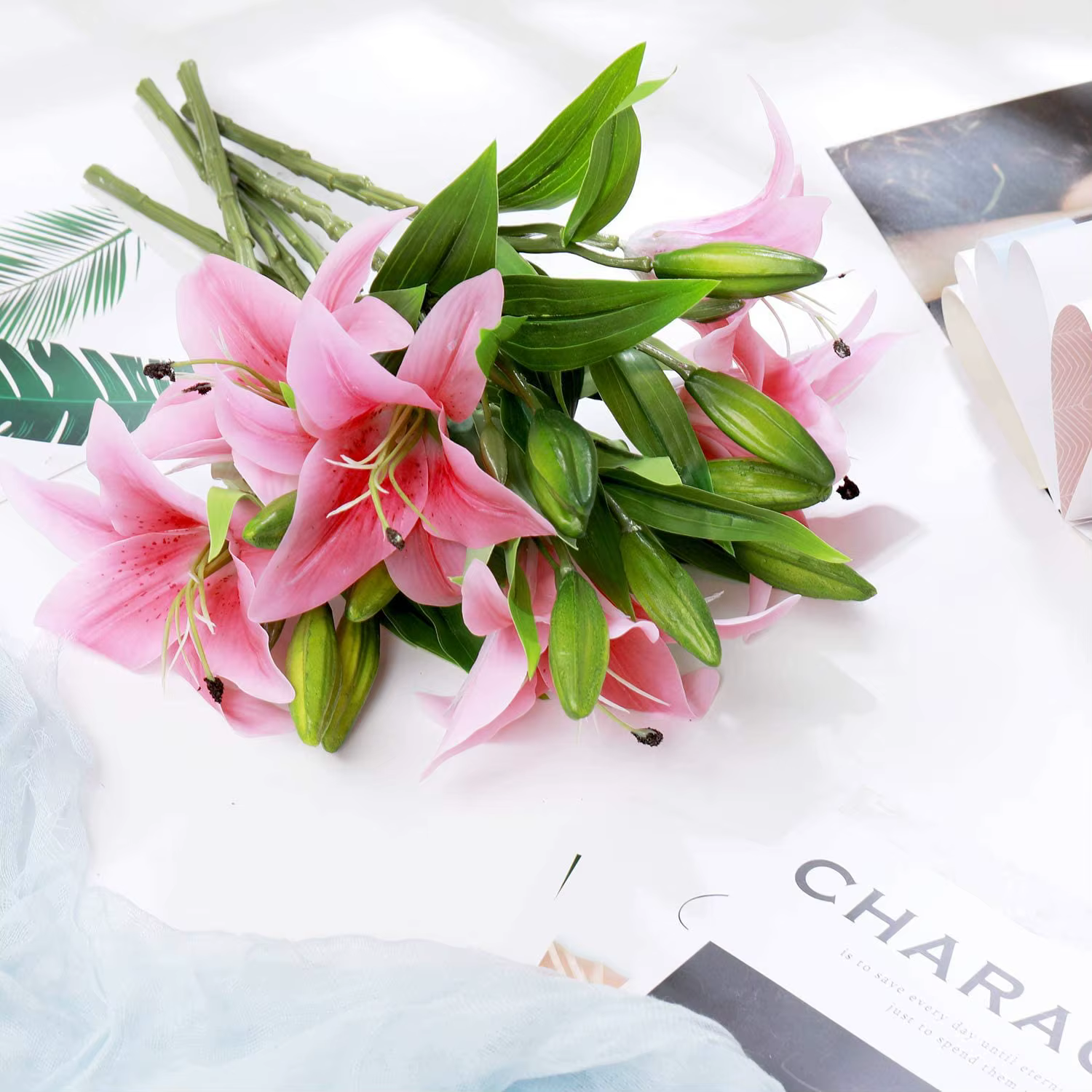 5 Bouquets de Fleurs Artificielles