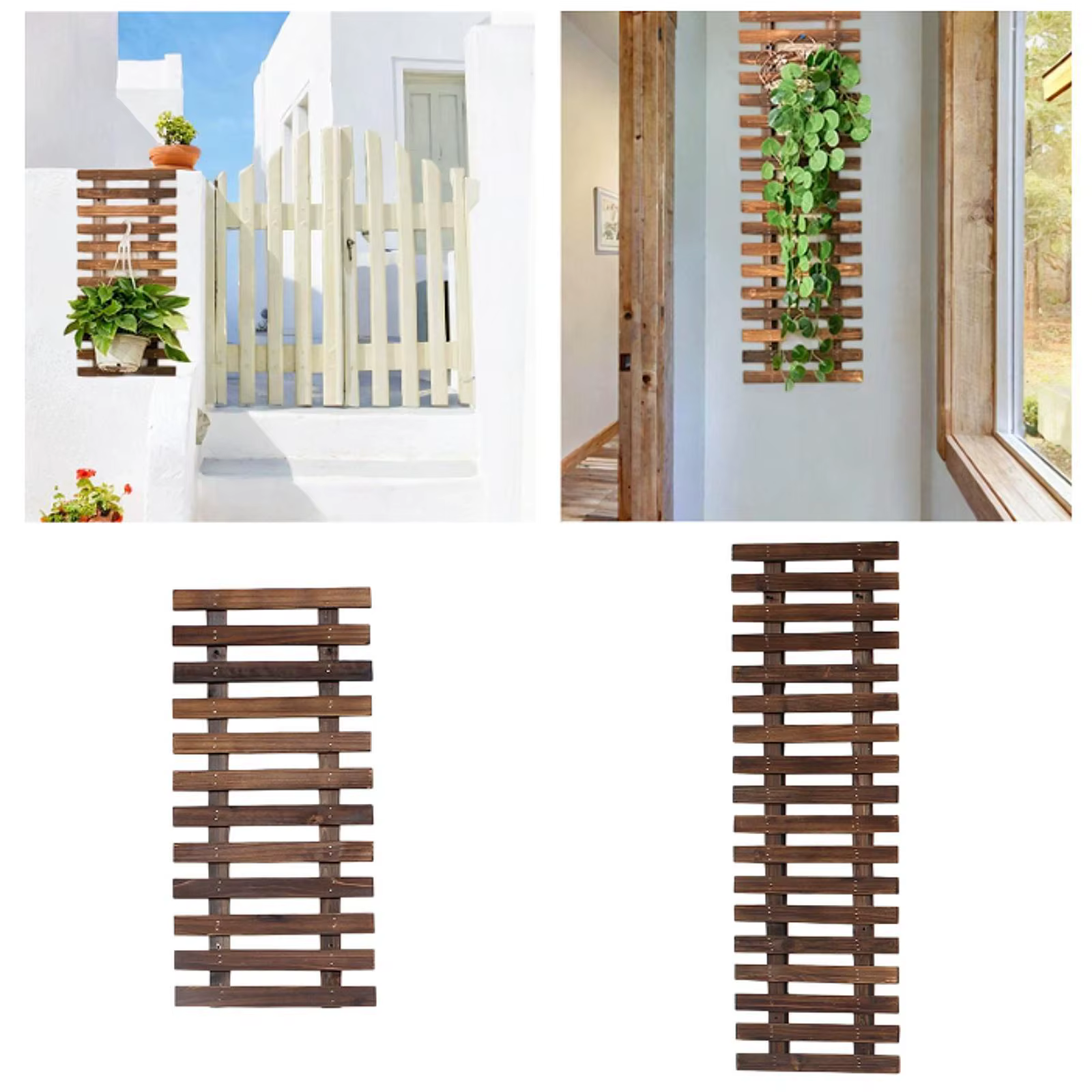 Jardinière suspendue en bois
