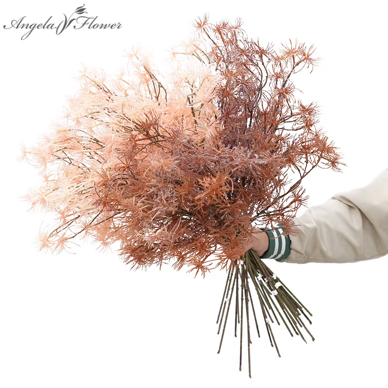 A2024 rose Orange pissenlit herbe plante artificielle branche mariage fleur Arrangement accessoires matériel maison chambre Table décor