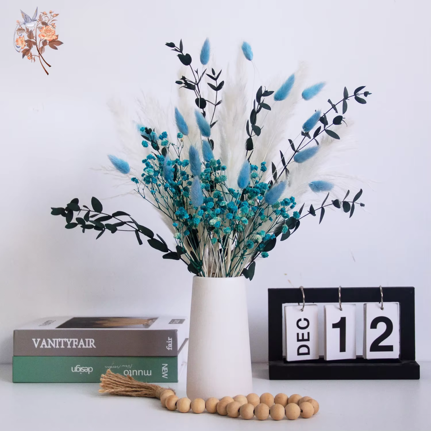 Bouquets de fleurs séchées pour la décoration intérieure