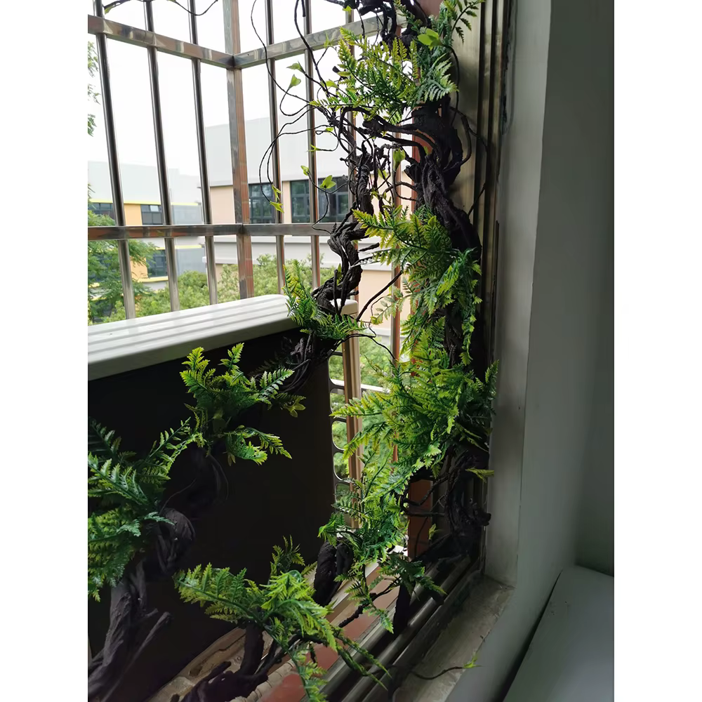 1.75 mètres vigne artificielle feuille verte Simulation Rose rotin plante branche décoration bureau bricolage