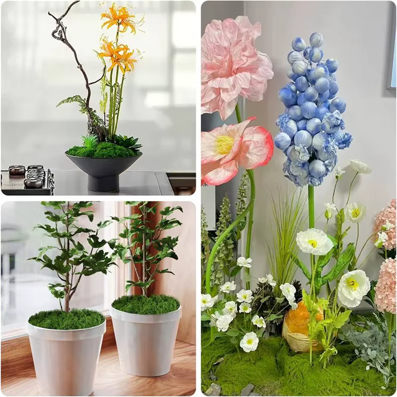 4X Faux mousse artificielle pour plantes d'intérieur
