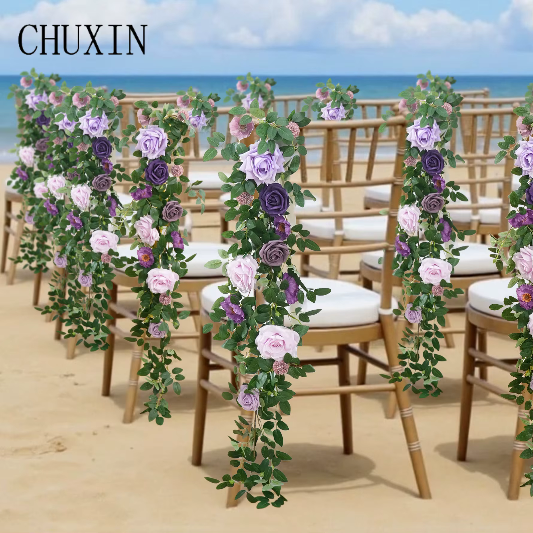 Décoration de chaise de mariage