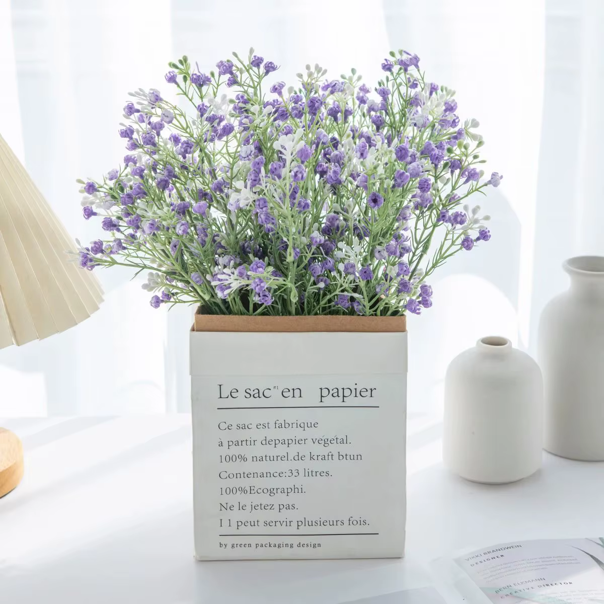 5 fourchettes fleur artificielle plante gypsophile offres spéciales mariage bouquet de mariée noël décor à la maison Vase bricolage cadeau photographie accessoire