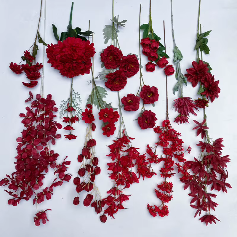 Fleur à branche unique série rouge