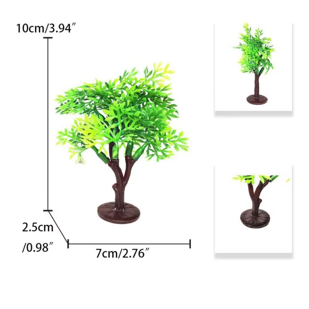 Arbres scène décoration Figurines miniatures Micro-paysage faux arbre Pot de fleur ornements modèle ornement