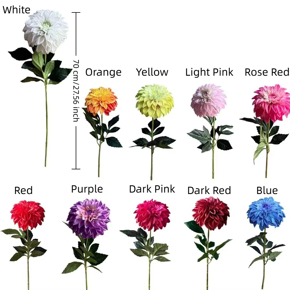 Arrangement floral : Grande fleur artificielle réaliste en forme de dahlia imprimée en 3D