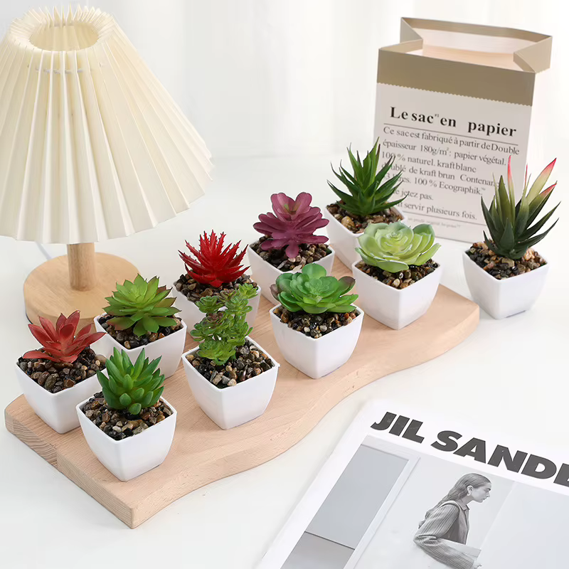 Mini Simulation succulente plante verte en pot décoration