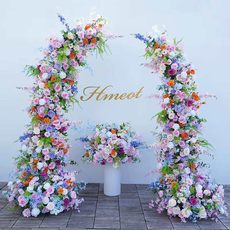 Arc en corne de Rose verte colorée romantique