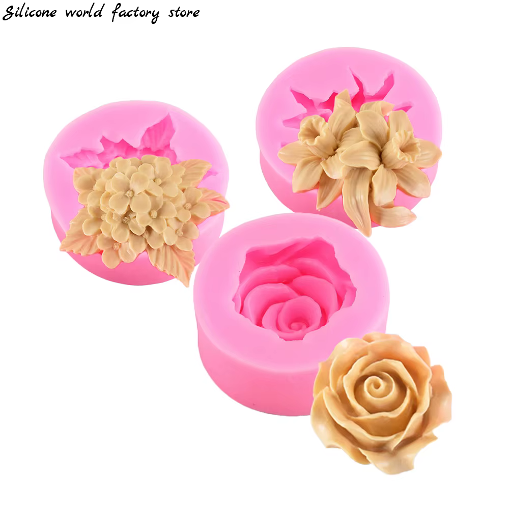 Silicone monde lilas Rose Lily Fondant