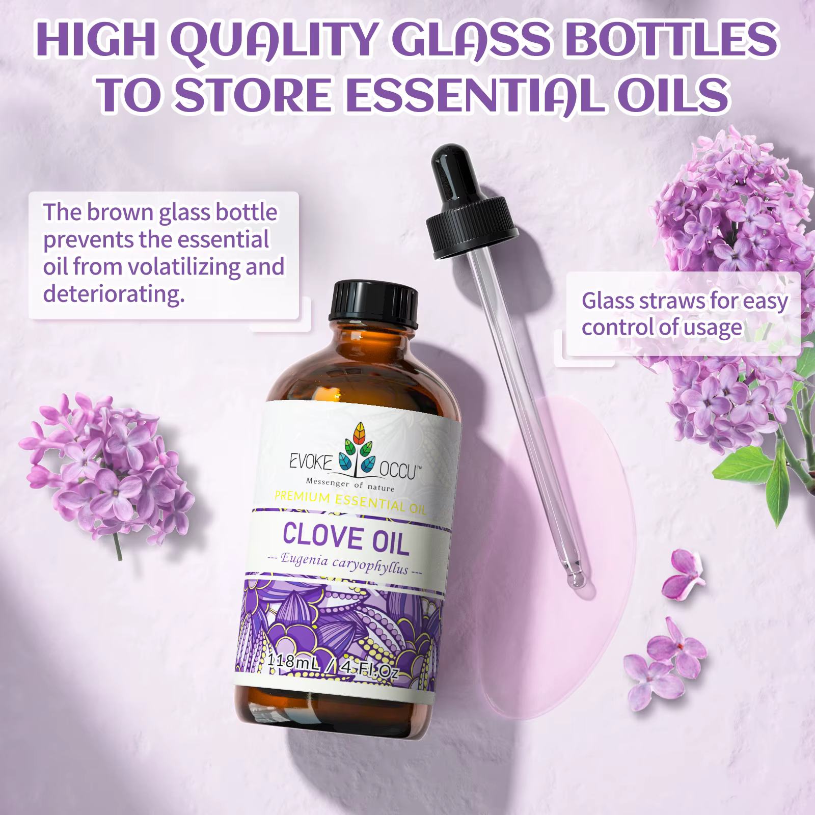 EVOKE OCCU 118ML/4 Fl.Oz Château essentiel, huile de plante de clou de girofle de qualité supérieure pour diffuseur à la maison, cheveux, peau, massage, bougie Regina Executive