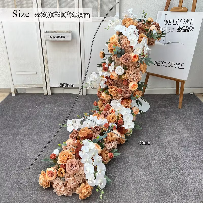 Fleur artificielle queue de paon pour banquet de mariage