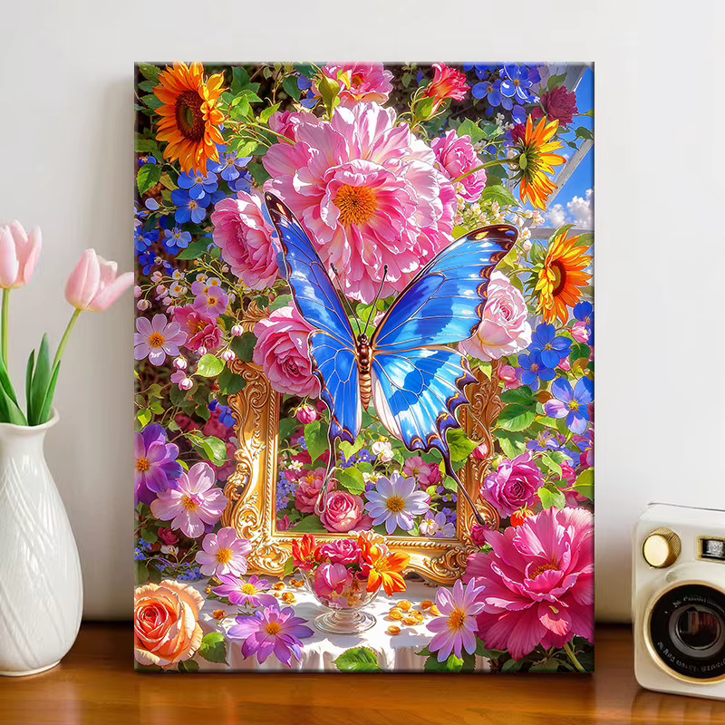 Peinture par numéros de paysage floral fantastique pour adultes, kits DIY, peint à la main sur toile, peinture à l'huile, dessin et coloriage par numéros
