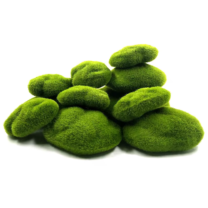 Plantes de mousse d'herbe artificielle verte