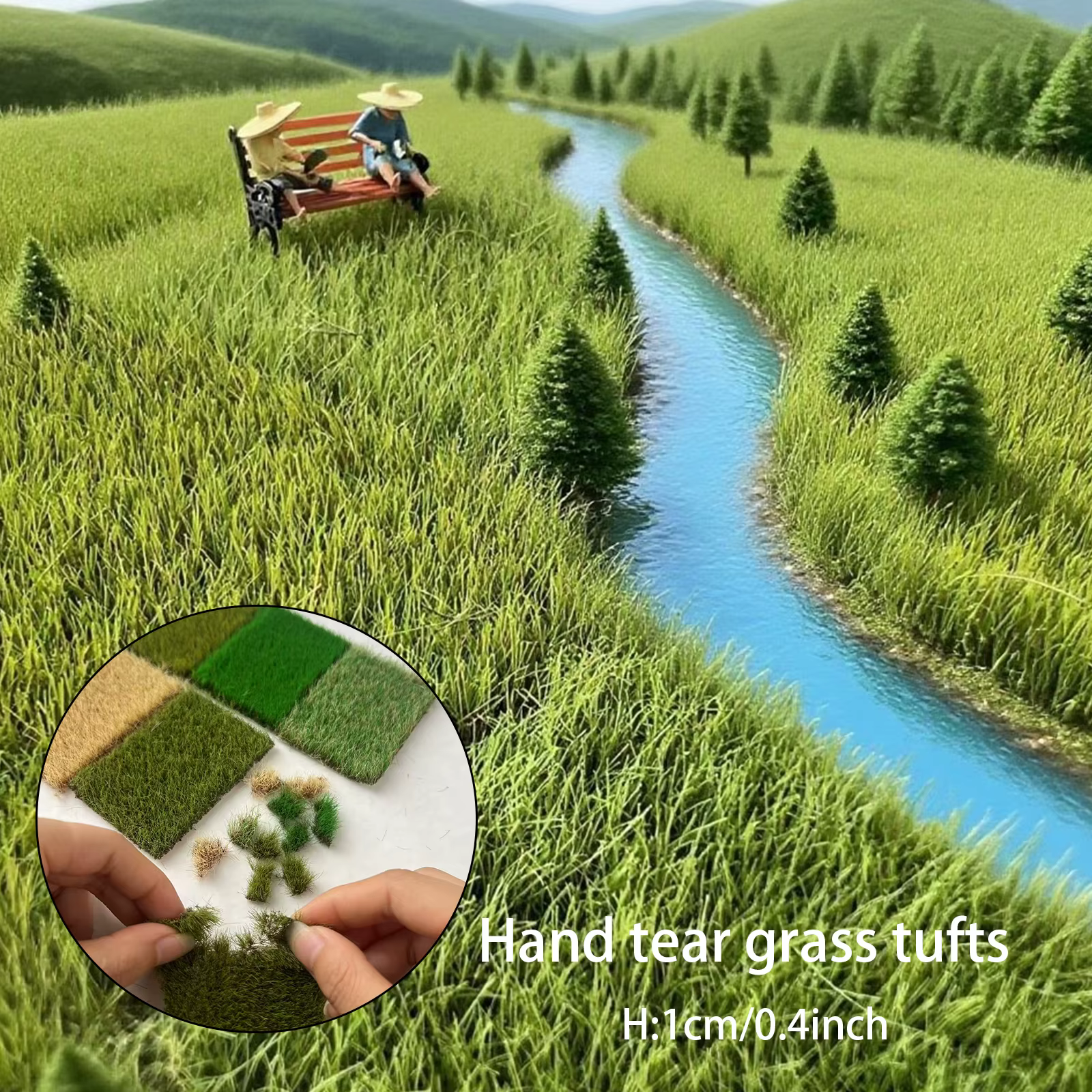 Tufes d'herbe statiques miniatures de 10MM