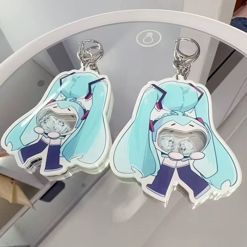 Porte-clés HATSUNE MIKU en acrylique, breloque Shaker mignon, cadeau pour meilleur ami, accessoires de Cosplay