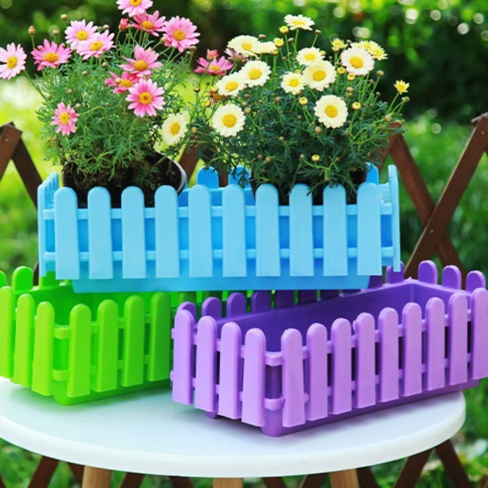 Pots de fleurs rectangulaires à la mode